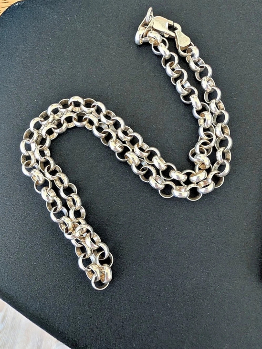 AGI 925 Sterling Silver Rolo Chain Necklace 6mm 18inches